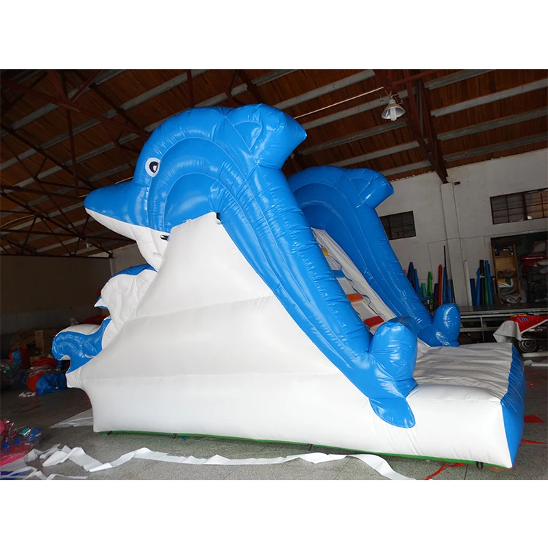PVC inflatable commercial Dolphin inflatable water slide jumping for