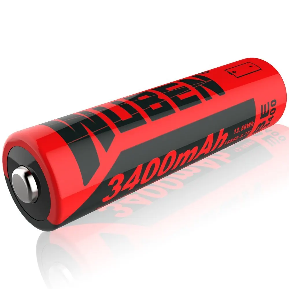 

High Capacity 18650 Li-ion Battery Cell 3.7V Rechargeable 3400mAh Capacity True TEST For Led Waterproof Flashlight ( 1 pcs )