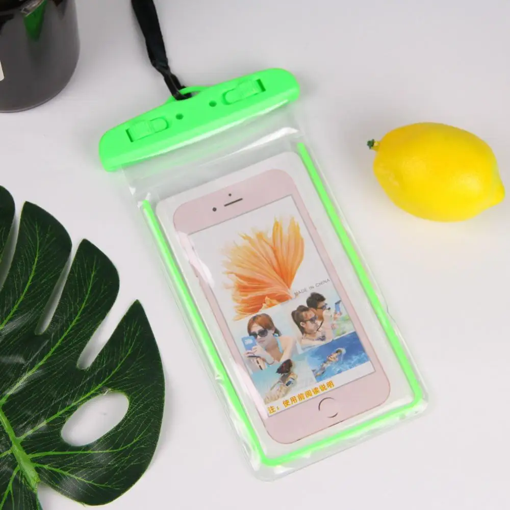 Чехол для мобильного телефона для плавания для Xiaomi, водонепроницаемая сумка для Redmi, подводный чехол, сохраняющий сухость, чехол для iphone, дрейфующий, 5,99 дюймов - Цвет: Green