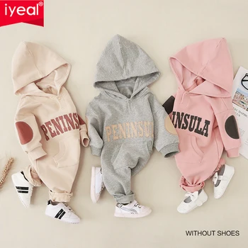 

IYEAL New Fashion Autumn Newborn Infant Baby Clothes Toddler Sport Playsuits Boys Romper Hooded Long Sleeve Jumpsuit Outfits