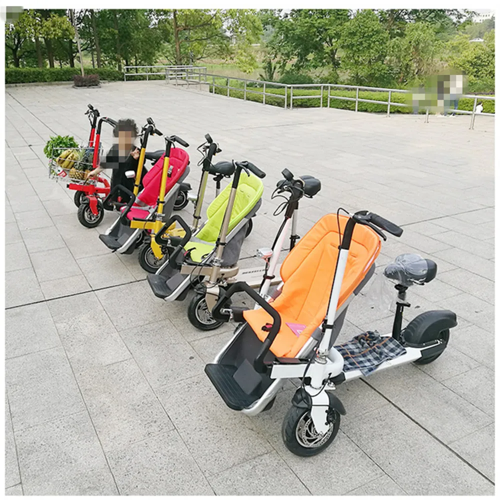 12 Inch Aluminum Alloy Removable Load 160kg Mini 36V 12Ah Electric Family Bicycle Pram Mother and Child Car Stroller10