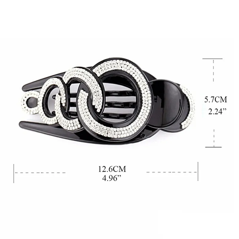 

1PC Black Coffee color Women Rhinestone Hairpin Barrette Hair Clip Hair Ornament Gift