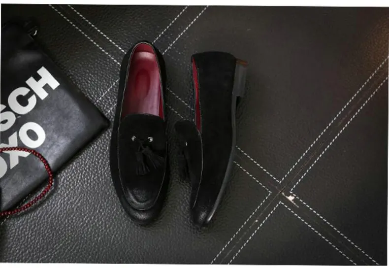 Men's Casual Shoes Mens Shoes Casual Cow Suede Leather Mens Shoes Casual Slip On Suede Men Loafers Suede Shoes Plus Size 47 48 (2)