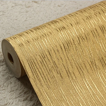 

Modern Luxury 3D striped wallpaper 3D embossed gold foil wallpaper roll Gold background wall paper murals Living room TV Wall