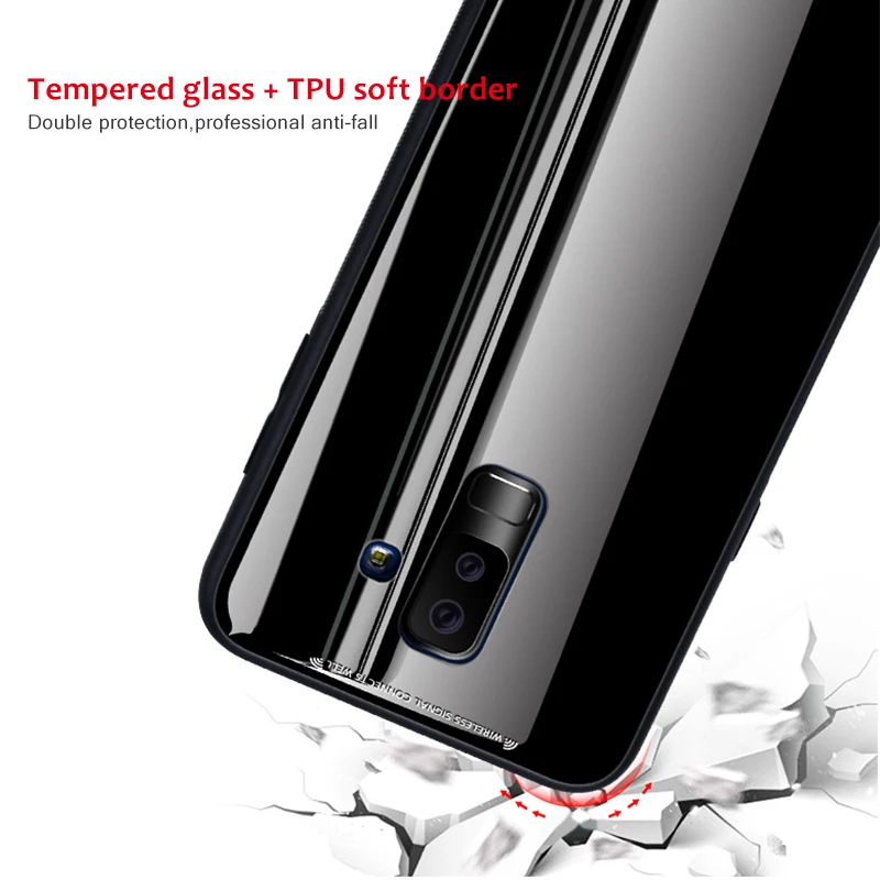 Чехол из закаленного стекла для samsung Galaxy S9 S8 Plus Note 9 8 S7 Edge J5 J7 J2 Prime J3 Pro J5 J7 роскошный силиконовый бампер