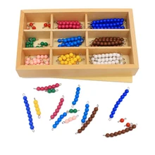 Детские игрушки Монтессори материалы Обучающие деревянные игрушки Красочные шахматные доски бусины Математические Игрушки для раннего детского дошкольного обучения