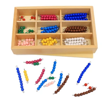 

Kids Toys Montessori Materials Educational Wooden Toy Colorful Checker Board Beads Math Toys Early Childhood Preschool Training