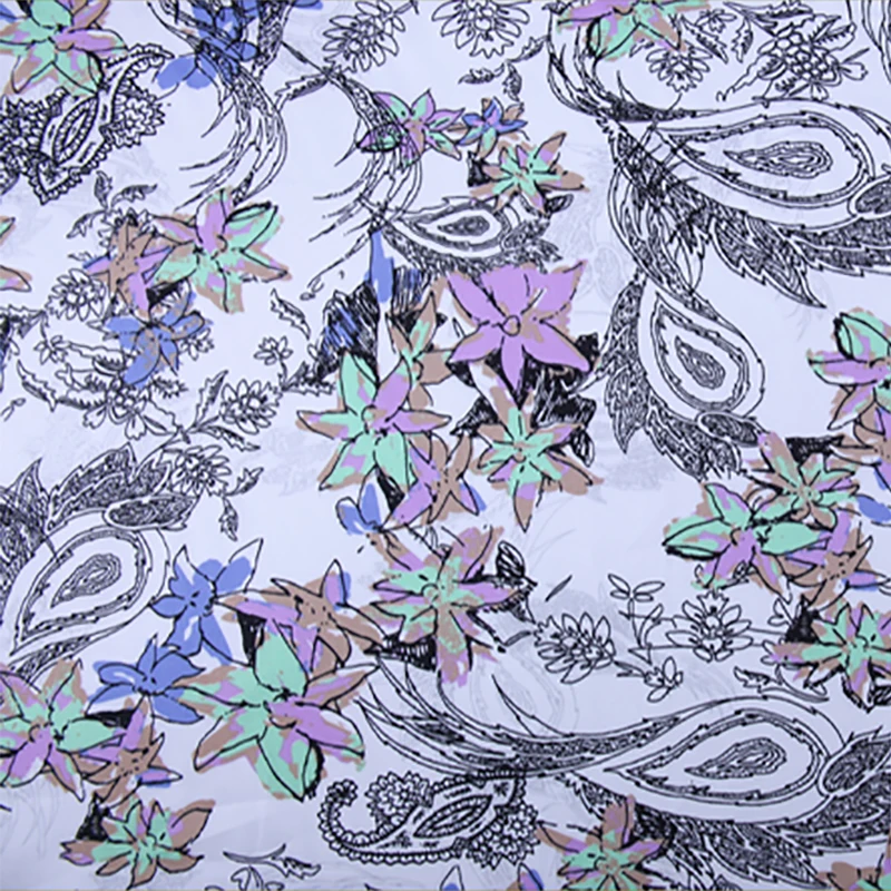 100 Cotton Imported high end print fabrics ethnic style brocade satin