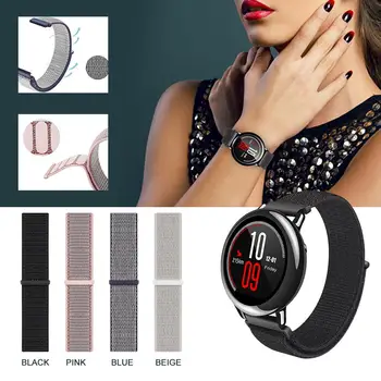 

New Nylon Strap Hook and Loop Colorized Woven Strap For AMAZFIT Universal Loop Sports Model