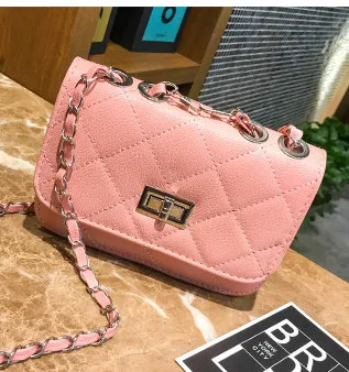 Для женщин модная сумка из искусственной кожи сумка-мессенджер Женская сумка через плечо цепь сумка Сумка Tote сумки Дорожная уличная сумка - Цвет: Light Pink