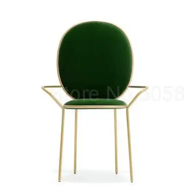 Нордический обеденный стул, ресторанный чистый красный простой стул, задний табурет, домашний журнальный столик и стул для отдыха из кованого железа, ins табурет - Цвет: ml8