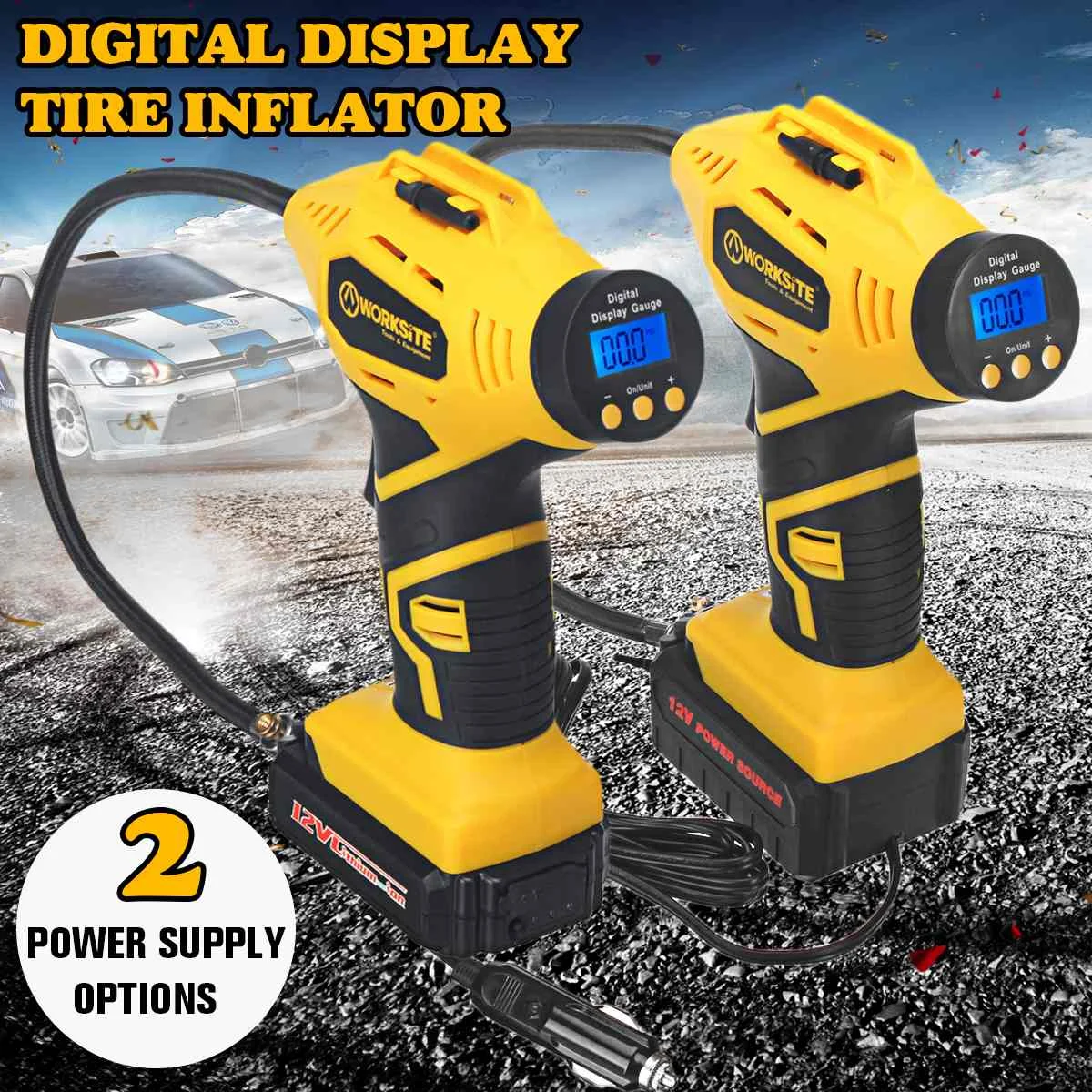 

Cordless Digital LED Smart Car Air Compressor Pump Portable Handheld Car Tire Inflator Electric Air Pump Repair Tool Accessories