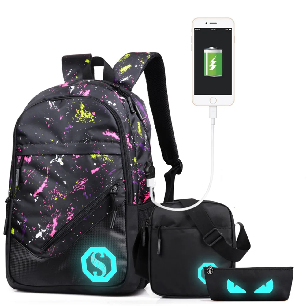 USB ноутбука Рюкзаки школьные ранцы подростков путешествия mochila bagpack для женщин кожа анти обувь для девочек водонепроница