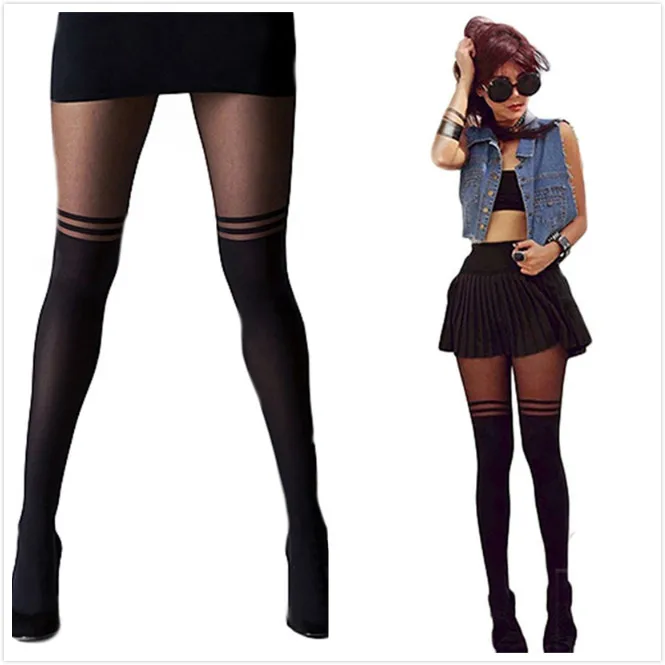 

Autumn Hot Fashion Women Sexy Stockings Soft Breathable Hollow Elastic Mesh Rivet Lace Top Party Thigh High Stockings