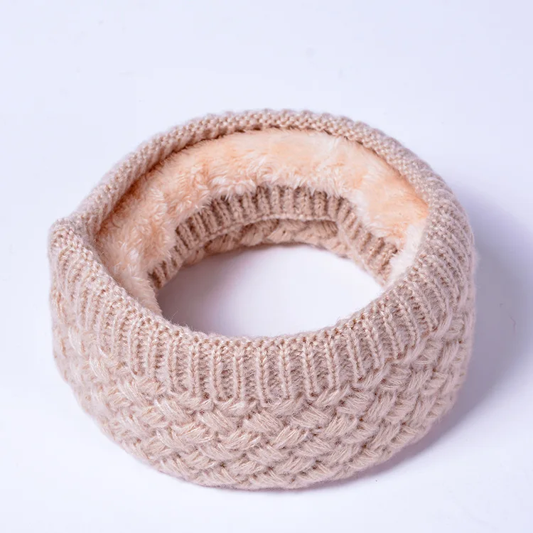 

DF307 Winter Scarf Children Kids Women Cotton Scarf Ring Girls Boys Thickened Cashmere Collar Shawls Scarf Wool Unisex