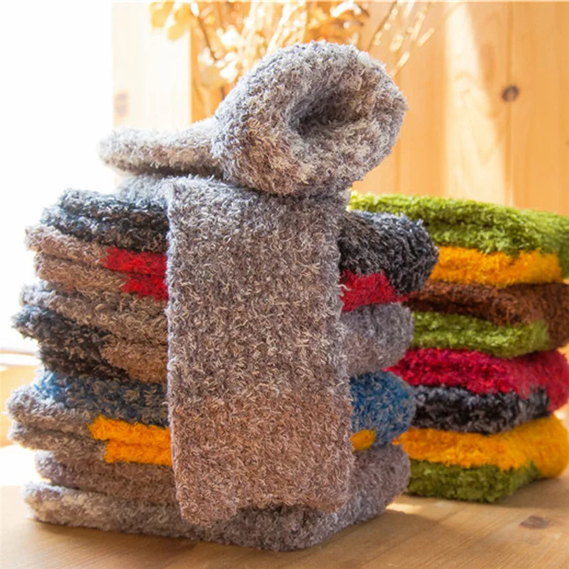 

Comfortable Women Cotton warm Comfort Socks Thicker Anti-slip Coral fleece Floor sleeping Socks Carpet Comfort Socks 1Pair #15