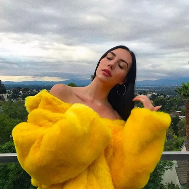 Куртка Gia Little Yellow из искусственного меха для мужчин и женщин теплый костюм в стиле