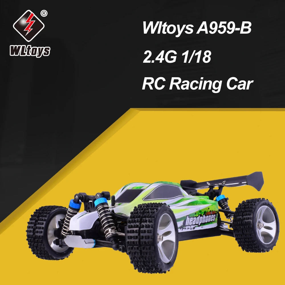 

Upgraded Wltoys A959-B 2.4G 1/18 Scale 4WD RC Speedcar 70km/h Remote Control Racing High Speed Shockproof Off-Road Car