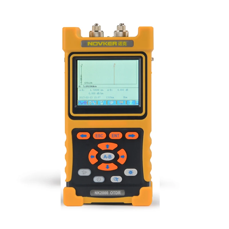 

Handheld NK2000 SM OTDR 1310/1550nm 28/26dB,hand-held OTDR 2MW VFL,Touch Screen 70km~80km Optical Time Domain Reflectometer VFL