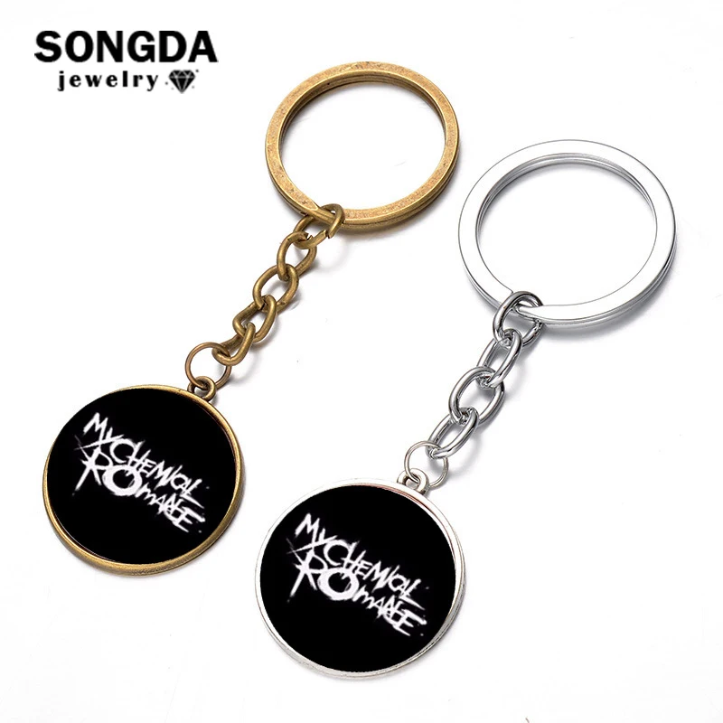 SONGDA Fashion Punk Key Chain Rock Band My Chemical Romance Metal