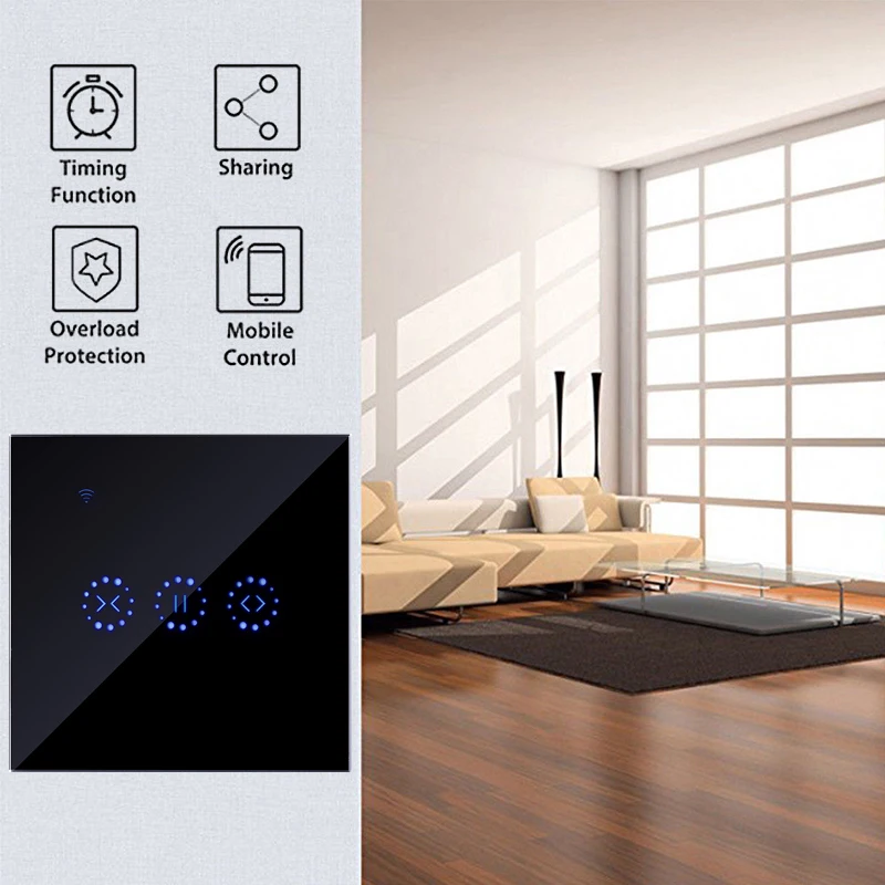 Для ограничения слепой двигатель умный дом WiFi электрические сенсорные жалюзи занавес переключатель голосового управления Alexa Echo Google Home APP