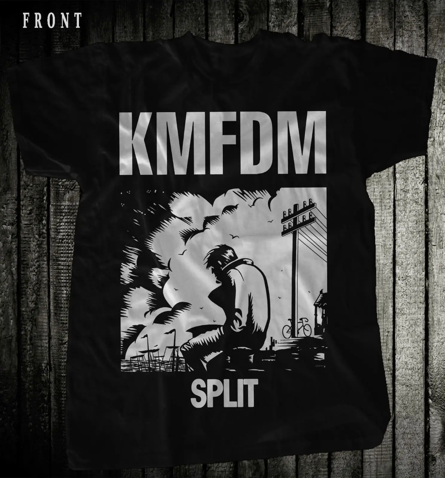 KMFDM-SPLIT-Industrial rock-Ministry-Skinny Puppy T_shirt-sizes: S до 7XL модная Стильная мужская футболка