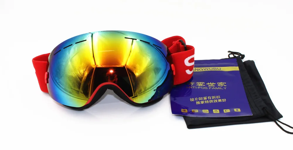 ski goggles one layers UV400 anti-fog big ski mask glasses skiing men women snow Adult snowboard goggles Skiing Eyewear