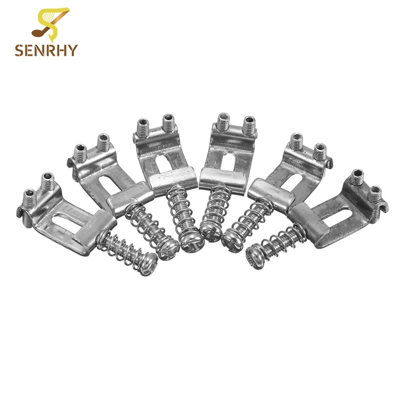 

6 pcs Guitar Tremolo Bridge Saddles Strat Tele Style Guitare Metal with Chrome Plated For Electric Guitar Parts Accessories