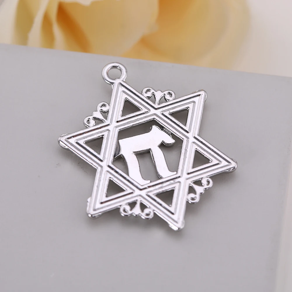 Оптовая продажа 3 шт./лот религиозная звезда подвески со звездой Давида для шарма