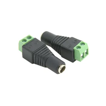

10pcs IDC Type 2.1 x 5.5mm DC Female Power Plug Jack Adapter Connector adaptor Free Soldering for CCTV