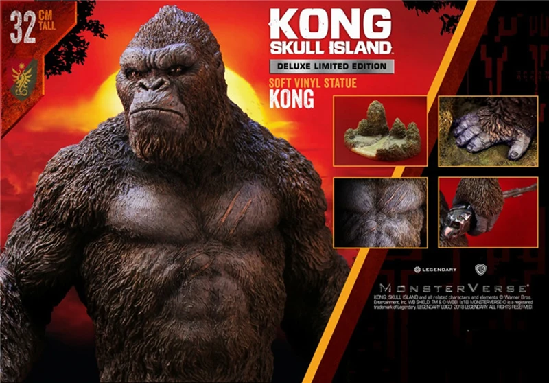 Коллекция Kong: Skull 1/6 SA9001(DX) Kong 32 см мягкая Виниловая фигурка Statu с комплектом Diorama и Helicopte rfull