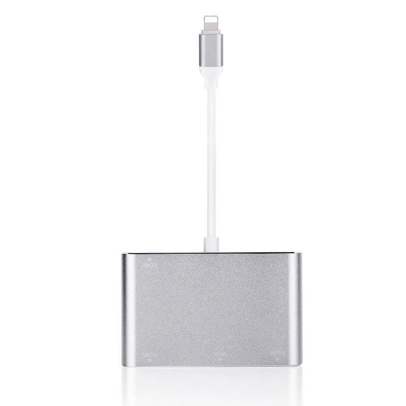 HDMI к VGA адаптер для iPhone к HDMI VGA Аудио ТВ AV конвертер кабель 1080P с USB кабель для iPhone XS Max X XR 7 8 Plus iPad