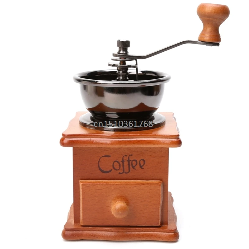 

Wooden Stainless Steel Hand Grinder Manual Coffee Beans Spice Grinding Tool New #Y05# #C05#