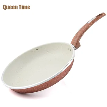 

QueenTime 11 Inch Griddles & Grill Pans Professional Cooking Pan Gas Cooker Use Only Health Non-stick Frying Pans Kitchen Tools