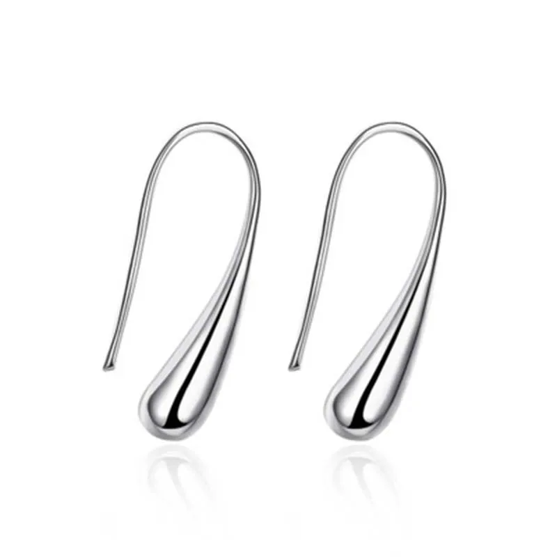 

2018 New ladies ear hook Silver teardrop earrings ladies girls children's wear jewelry Fashion creative ear hook oorbellen