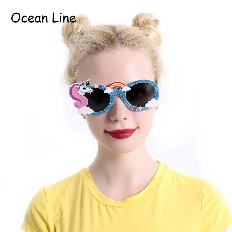 Shiny Blue Unicorn Party Favors Costume Glasses Sunglasses Birthday JH Shiny Blue Unicorn Party Favors Costume Glasses Sunglasses Birthday JH