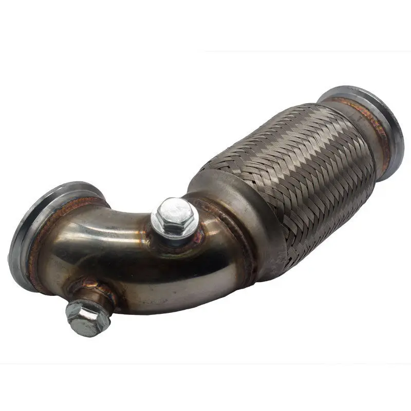 Garrett 2 5 &quotV Band Downpipe низкопрофильный 90 градусов w/Flex bellow + O2 труба из нержавеющей