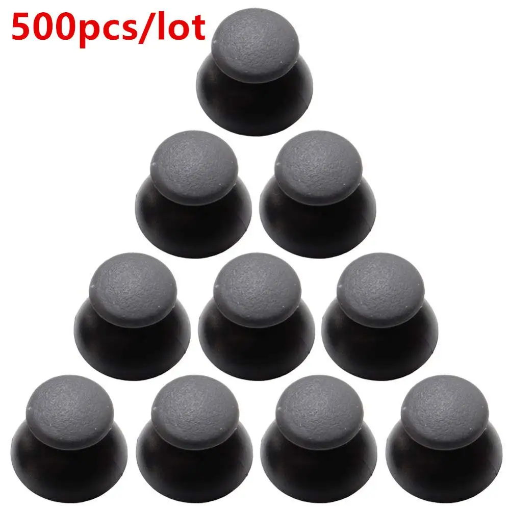 500pcs Black Replacement 3D Stick Analog Joystick Thumbstick Thumb Grip Cover Caps Shell for Sony PlayStation 3 PS3 Controller