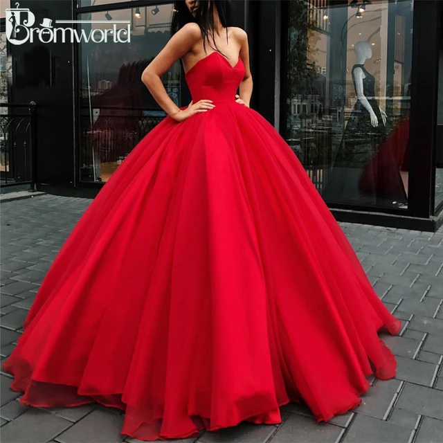 Vestido de baile largo de tul mujer, traje rojo de con Corazón, color amarillo, para fiesta de noche, 2023 - AliExpress