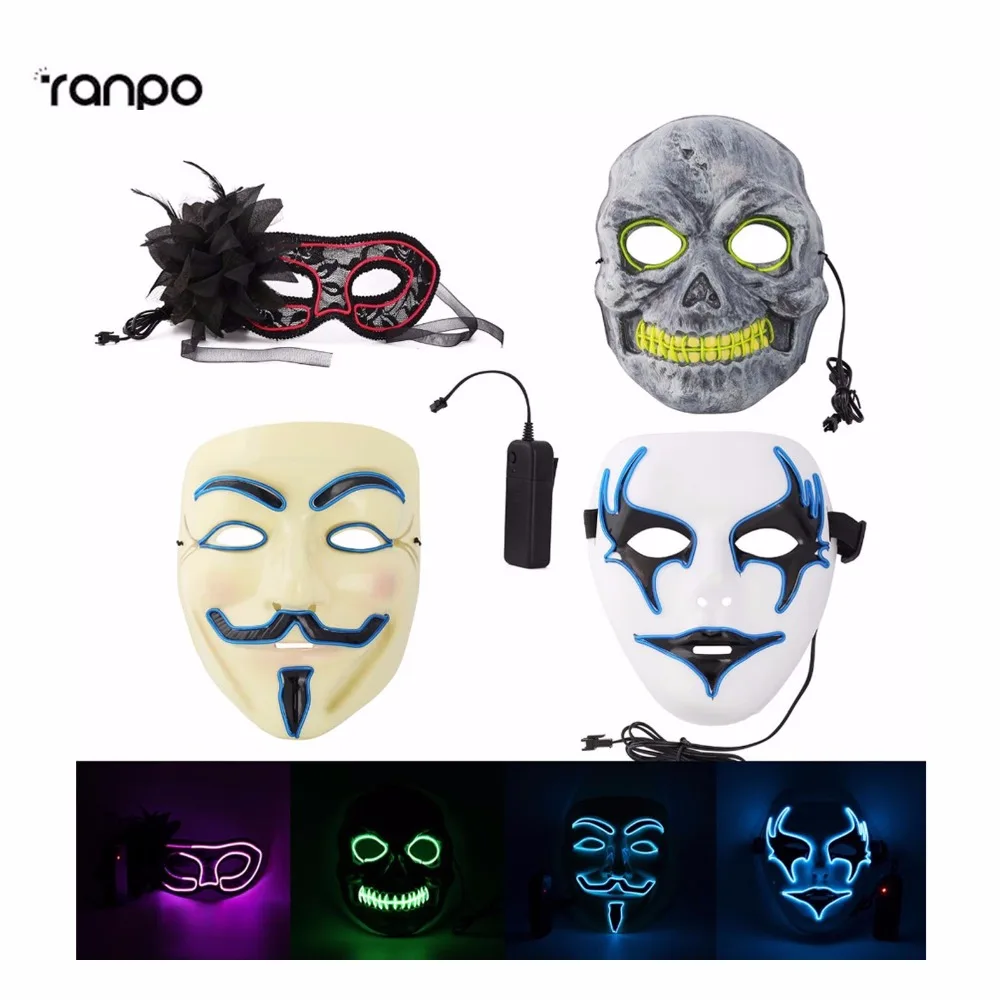 HOT 4Styles Masks V for Vendetta Ghost Halloween Mask Party Costume ...