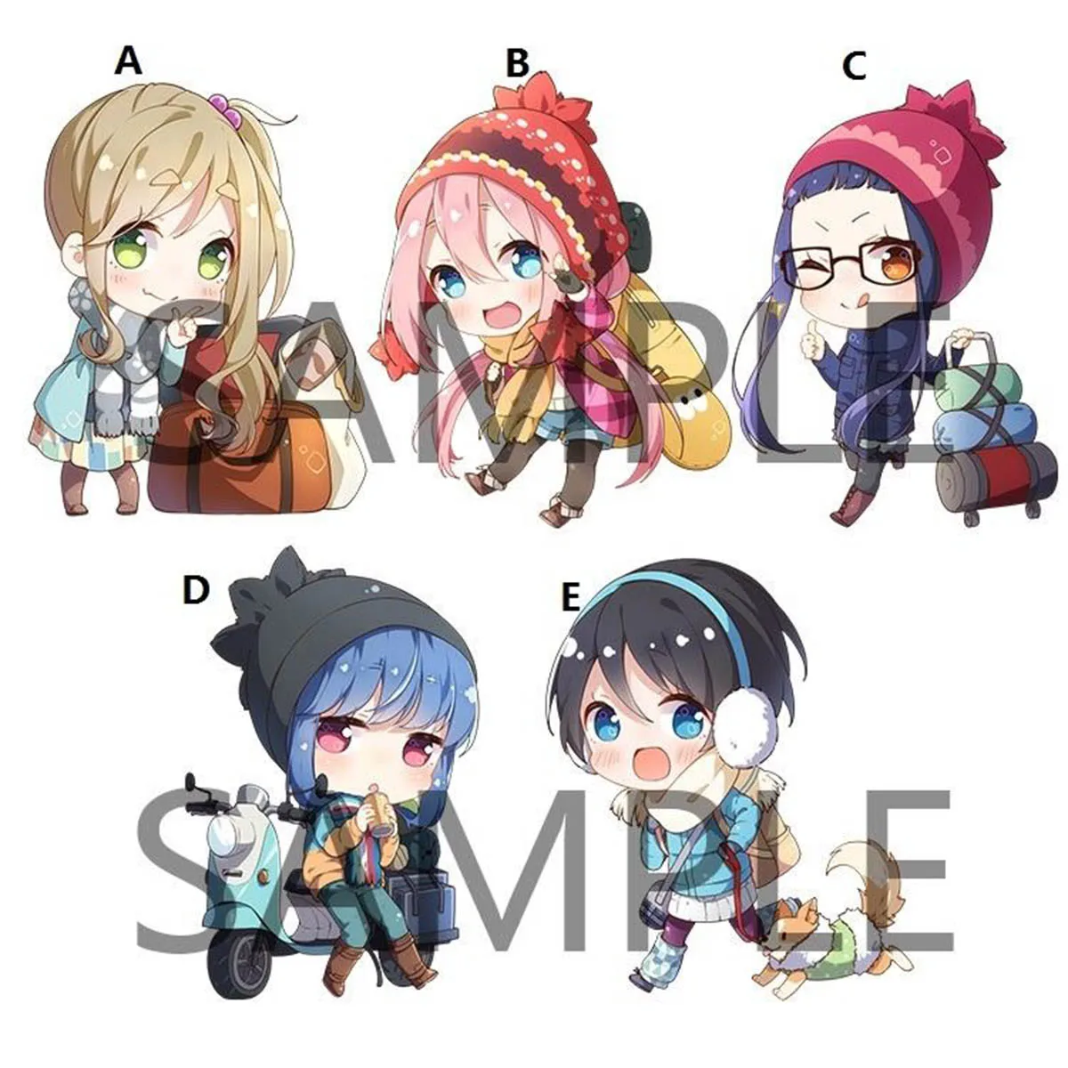 Аниме Yuru Camp Girl Кемпинг Aoi Ena акриловый брелок ремешок 5 вариантов