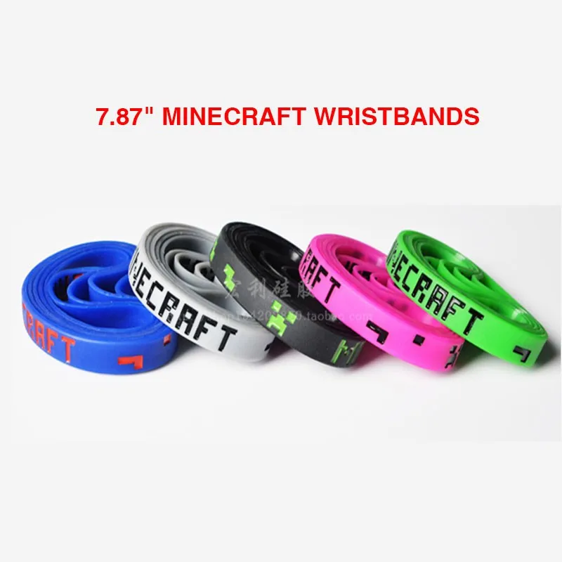 17 Envio Libre 50 160 Unids Cm Minecraft Pulseras 7 87 Cinco Colores Dos Estilos Minecraft Juguetes De Los Ninos Regalos De Navidad De