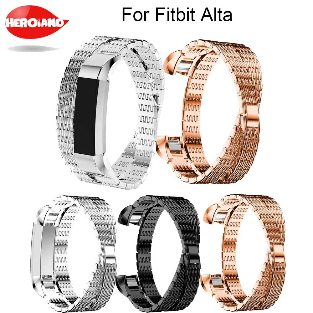 

2017 Luxury Genuine watchband Stainless Steel Watch Bracelet Band Strap For Fitbit Alta HR/Fitbit Alta Watch High Quality Strap