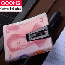 QOONG Stainless Steel Customizable Money Clip Cash Clamp Holder Portable Money Clip Wallet Purse for Pocket Metal Money Holder QOONG Stainless Steel Customizable Money Clip Cash Clamp Holder Portable Money Clip Wallet Purse for Pocket Metal Money Holder