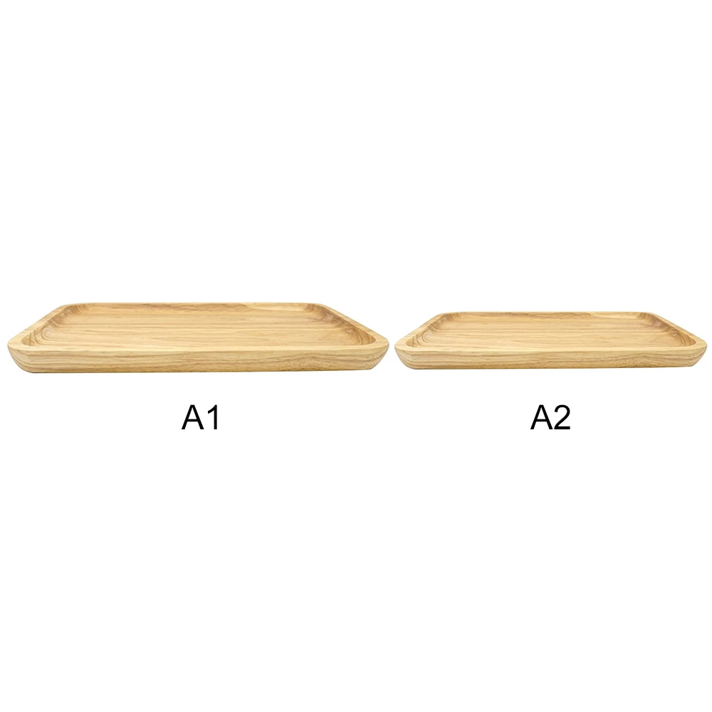 

Thicken Wooden Serving Tray Rectangular Tableware Large Plate Fruit Plate Children's Breakfast Dishes Cake Plates Kitchen Tools
