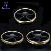 Пальцевая Гироскопическая декомпрессия, Спиннер, медный, пять листов, Стент, EDC инструмент, Спиннер, ручная тревога, снятие стресса, игрушки