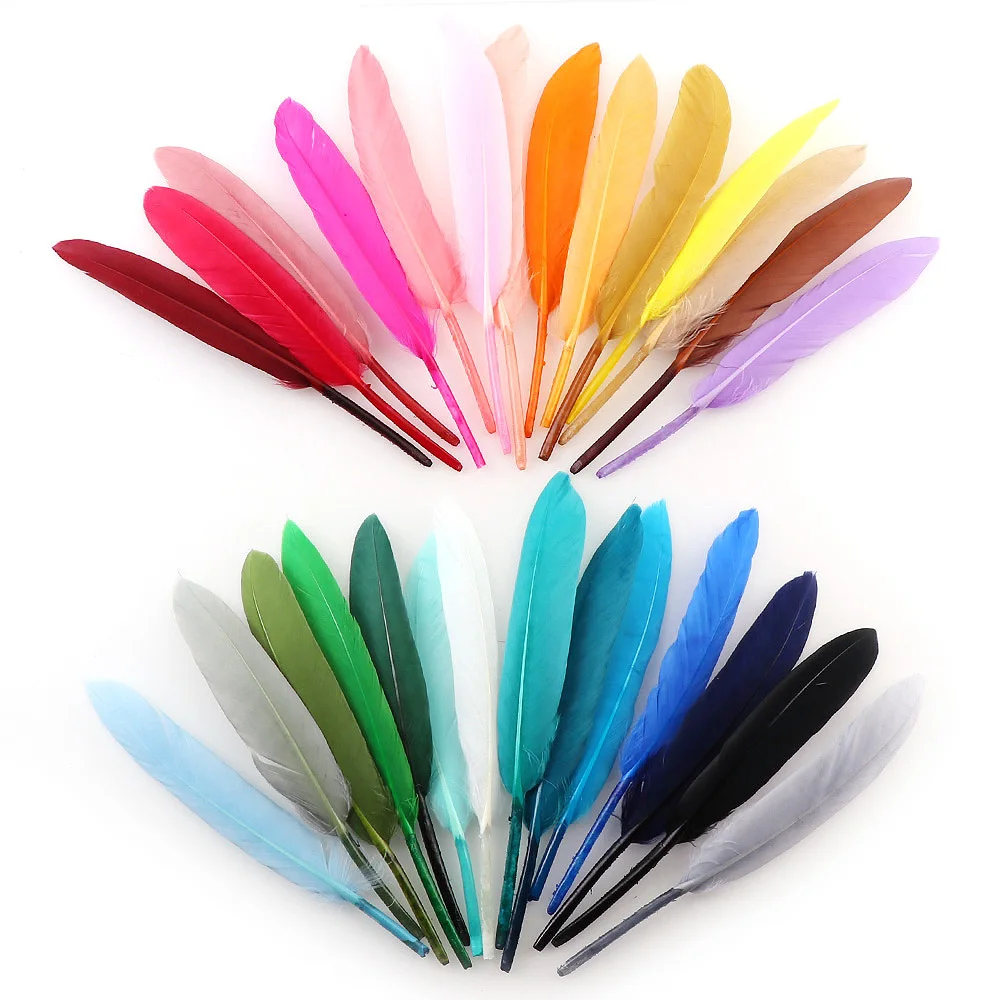 

Quality Mix 28 Colors 20PC Soft Natural Goose Feathers 3.94-5.9inches/13-18cm DIY Jewelry Accessories Decoration Feather