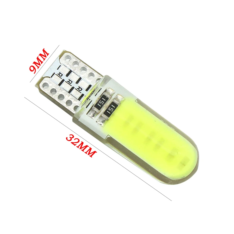 Новый T10 194 2825 WY5W W5W COB светодиодный силикагель водонепроницаемый клиновидный