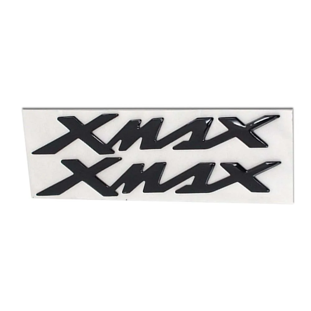 2 шт. для Yamaha X-MAX XMAX 125 250 400 мотоцикл хромированные наклейки топливный газовый бак наклейки с эмблемами значок 3D - Цвет: Черный