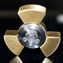 Ядерные боеголовки EDC ручной Спиннер палец Металлические Керамические подшипники для взрослых декомпрессионное сопротивление тревожные игрушки три-фиджет Спиннер